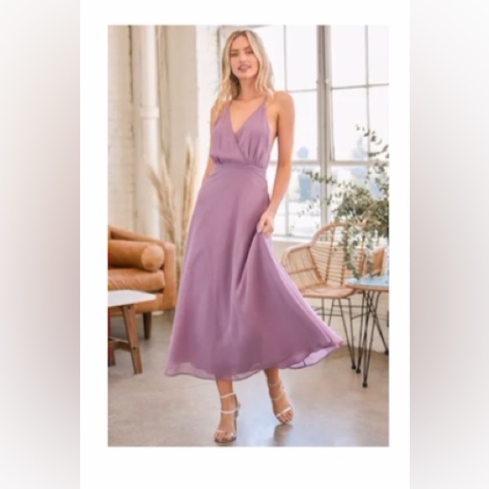 Gorgeous lavender chiffon dress